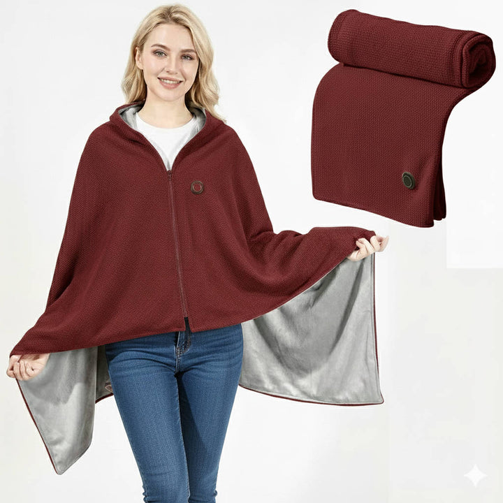 Chal manta térmica unisex con USB. Calor portátil y rápido, ideal para hombres y mujeres en invierno.