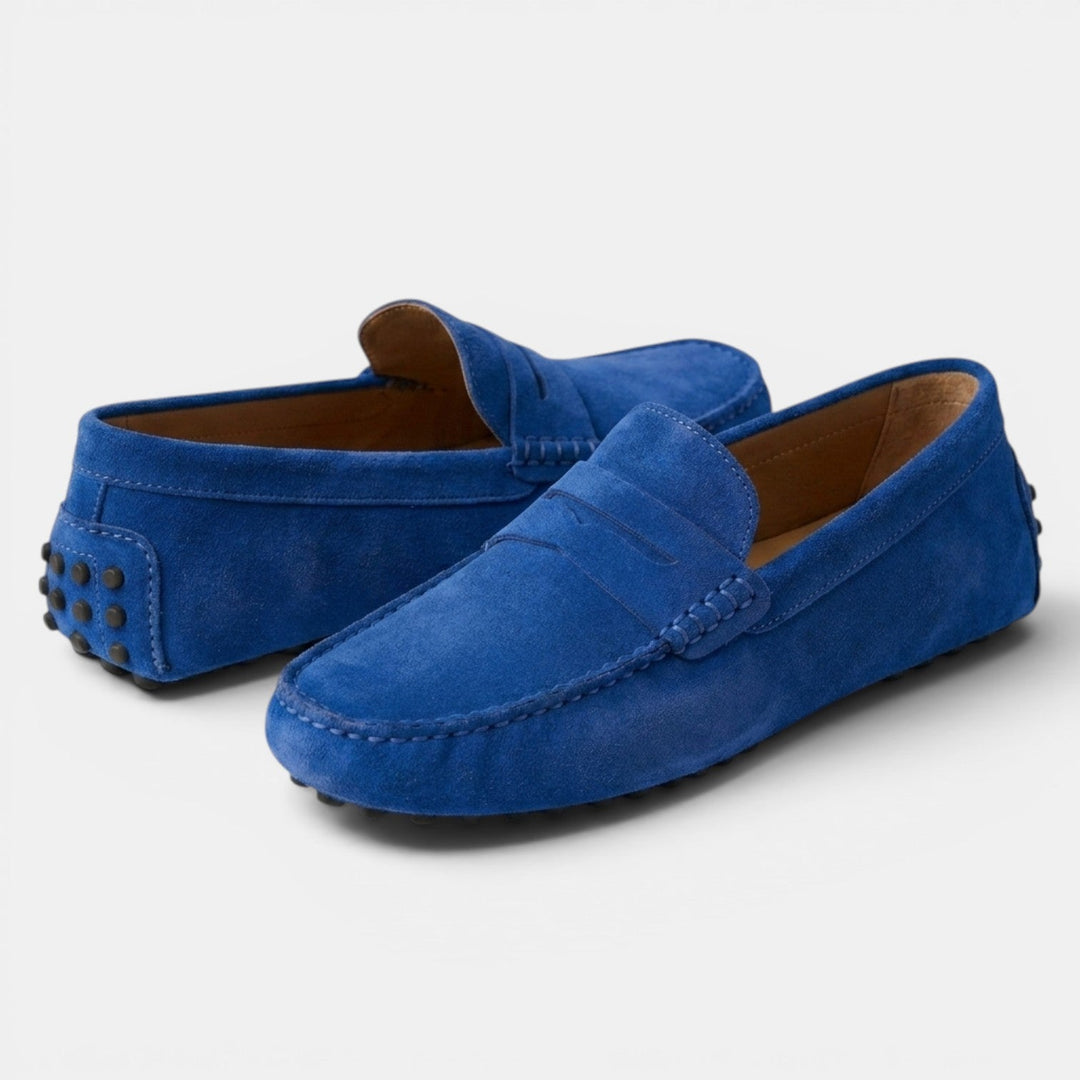 Mocasines casuales de ante vegano para hombre. Modelo driver ultra cómodo, para el día a día.