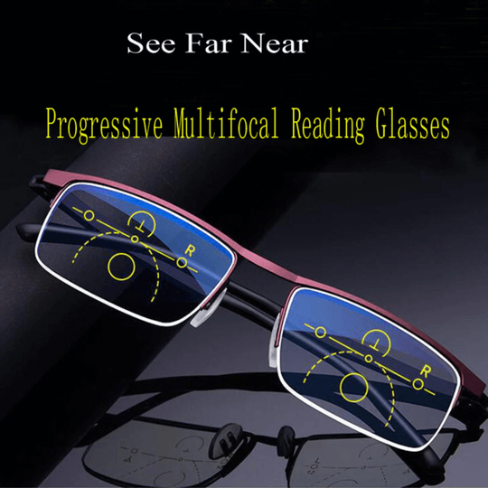 Gafas progresivas unisex para presbicia. Solución adaptativa y cómoda para una visión múltiple sin fatiga.