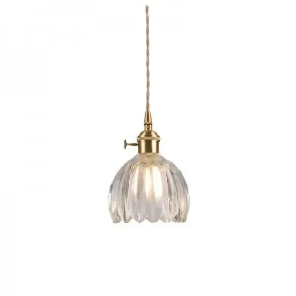 Luz ambiental E27 con lámpara colgante de cristal floral, perfecta para el hogar decorativo.