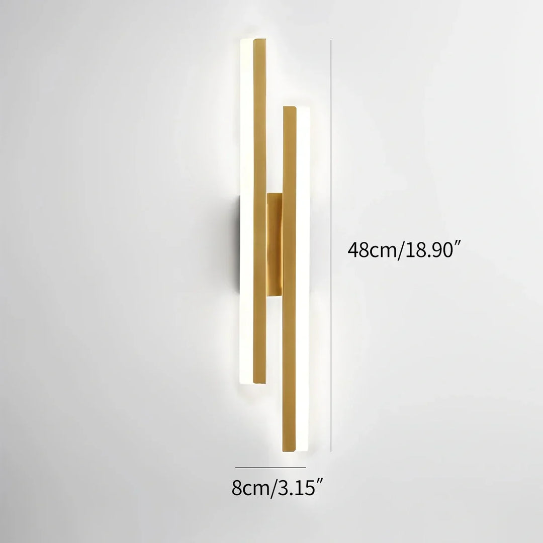 Lámpara de pared LED de ahorro energético en H. Mejora el diseño interior con luz moderna y eficaz.