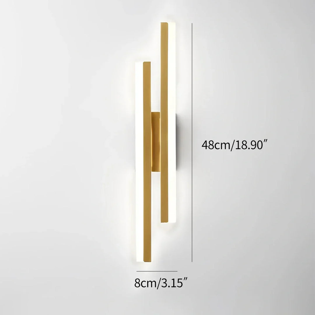 Moderno aplique de pared LED en H, acabado premium. Diseño atemporal y duradero para tu hogar.