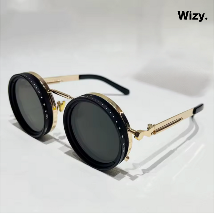 Gafas de sol unisex, perfectas para un look retro y protección UV en días soleados.