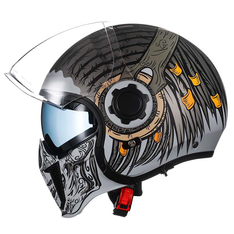 Casco de moto modular con sistema de ventilación avanzado y forro interior Coolmax.