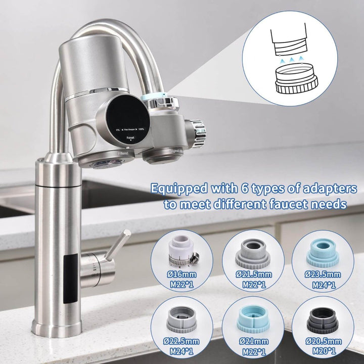 Filtro de agua de grifo de alta eficiencia. Agua potable de calidad, esencial para tu cocina y salud.