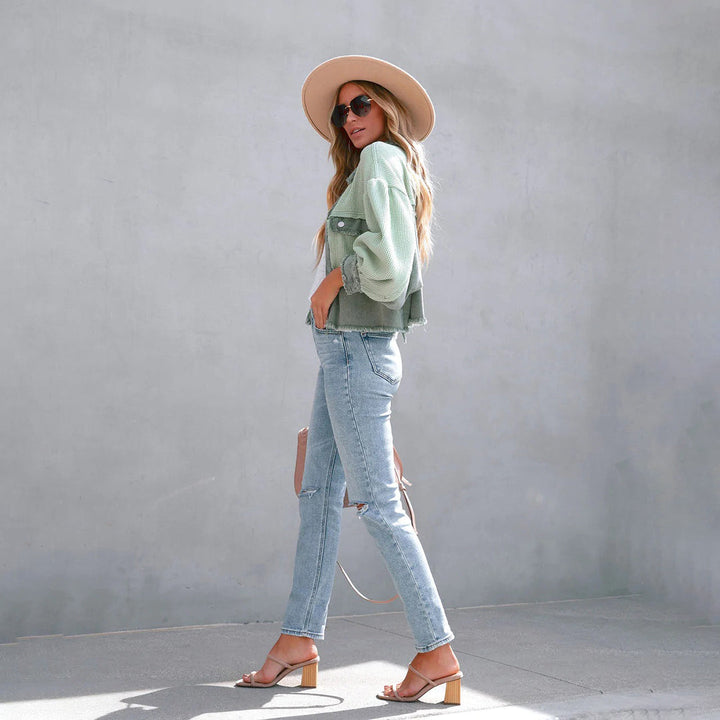 Abrigo ligero de mujer con diseño boho chic. Ideal para primavera/otoño. Estilo casual chic.