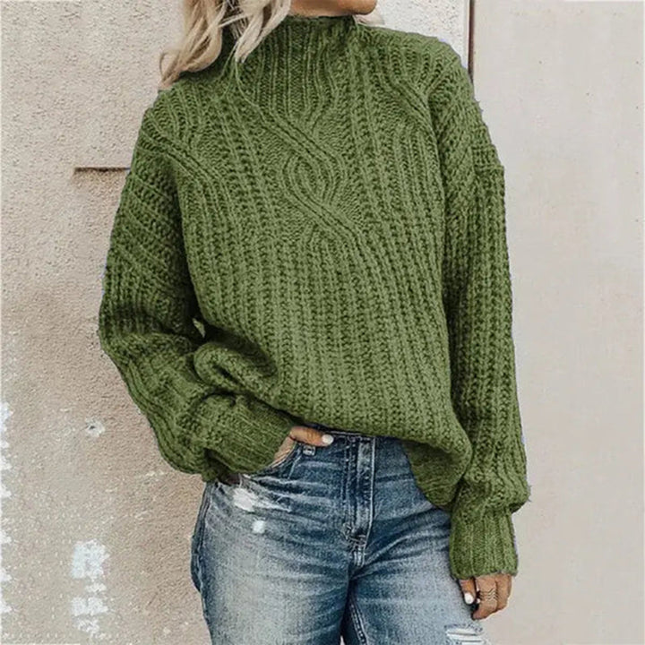Suéter de punto suave para mujer, talla única, perfecto para un look casual y abrigador en invierno.