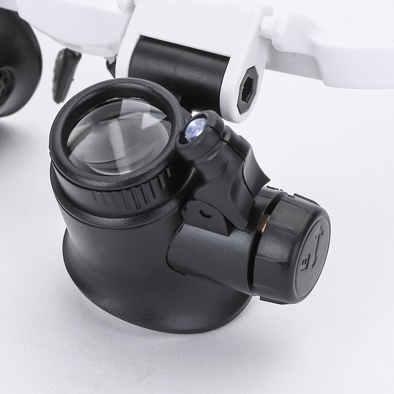 Gafas magnificadoras ergonómicas y cómodas para joyeria o artesania. Lentes de aumento de precisión.