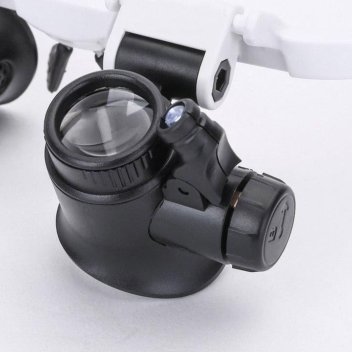 Gafas magnificadoras ergonómicas y cómodas para joyeria o artesania. Lentes de aumento de precisión.