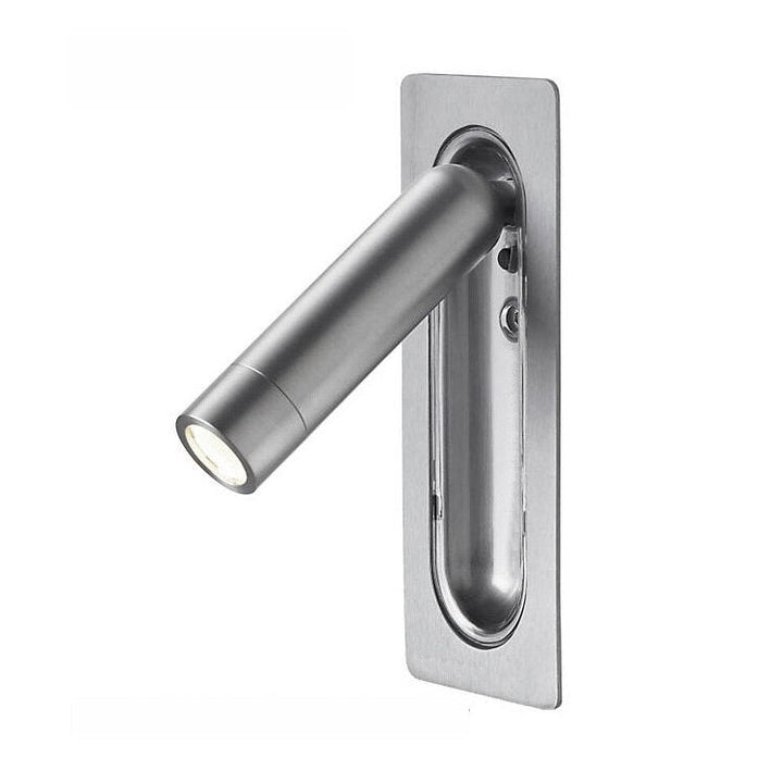 Lámpara de pared LED para iluminación de lectura en dormitorio, estilo moderno y funcional.