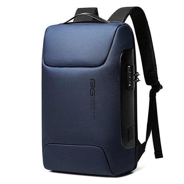 Mochila antirrobo impermeable con puerto USB, ideal para viajes y proteger tu portátil.