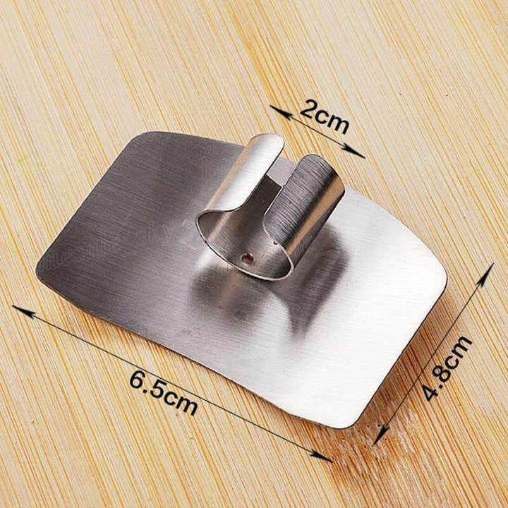 Esencial de cocina: protector de dedos de acero inoxidable para una cocción segura y sin cortes.