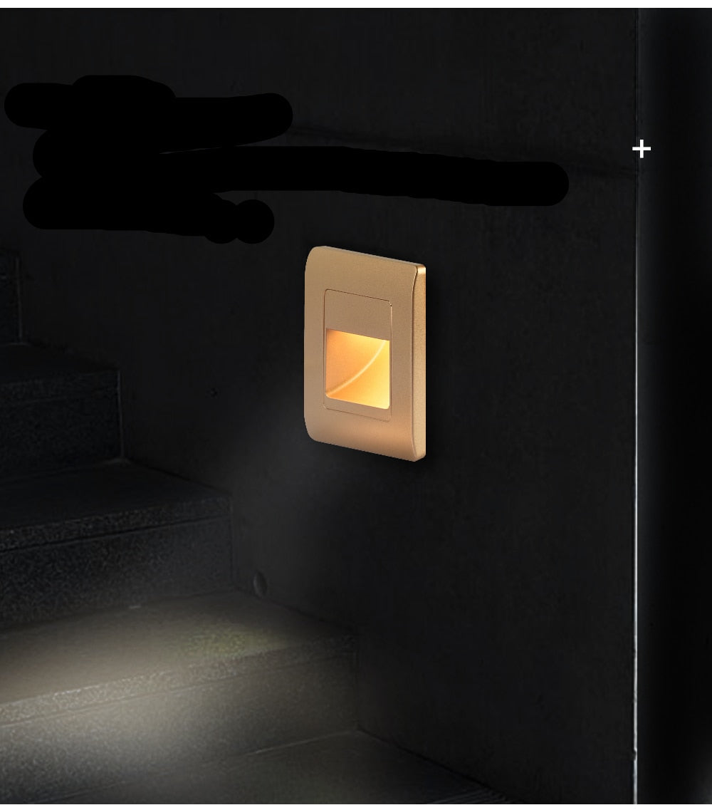 Luz LED inteligente para escaleras, sensor PIR. Lámpara de pared con 4 temperaturas de color, en blanco o negro.