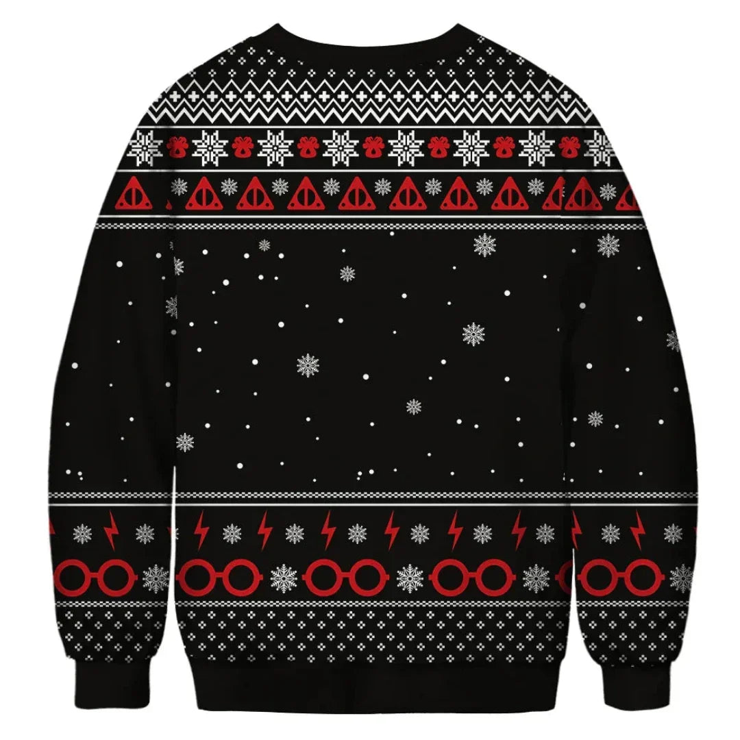 Jersey navideño unisex de invierno con diseño festivo, perfecto para celebrar la Navidad. Manga larga cálida.