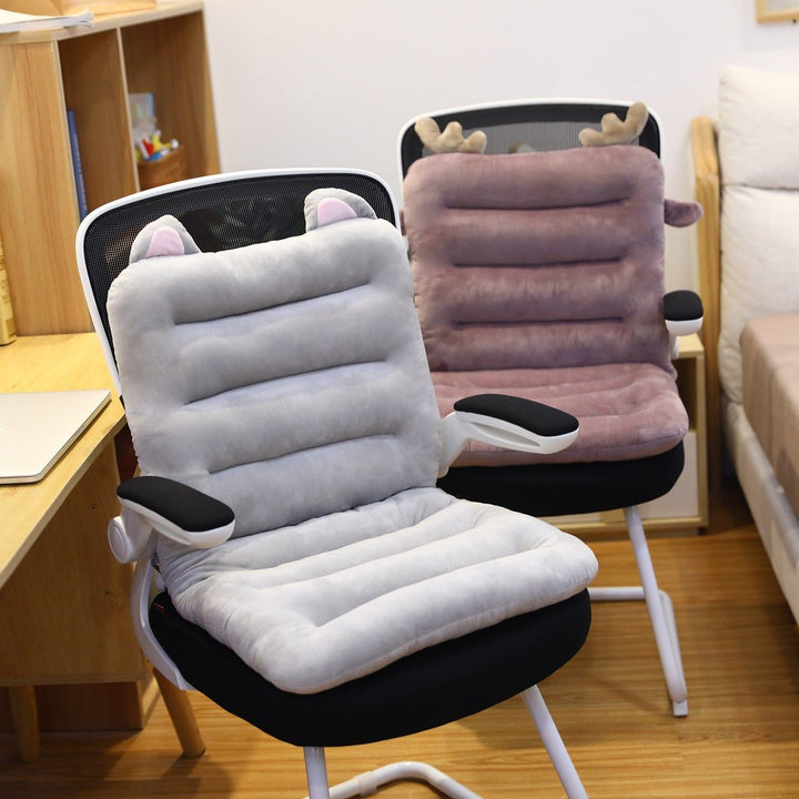 Detalle de tejido transpirable del cojín ErgoRelief, diseño ergonómico para máximo confort y soporte de espalda.
