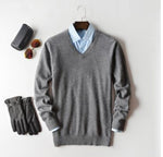 Gris - Cuello en V