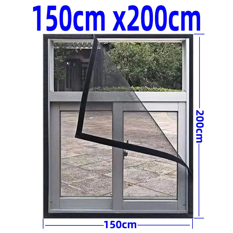 Protección de ventana con mosquitera adaptable. Evita mosquitos e insectos, ideal para cualquier hogar.