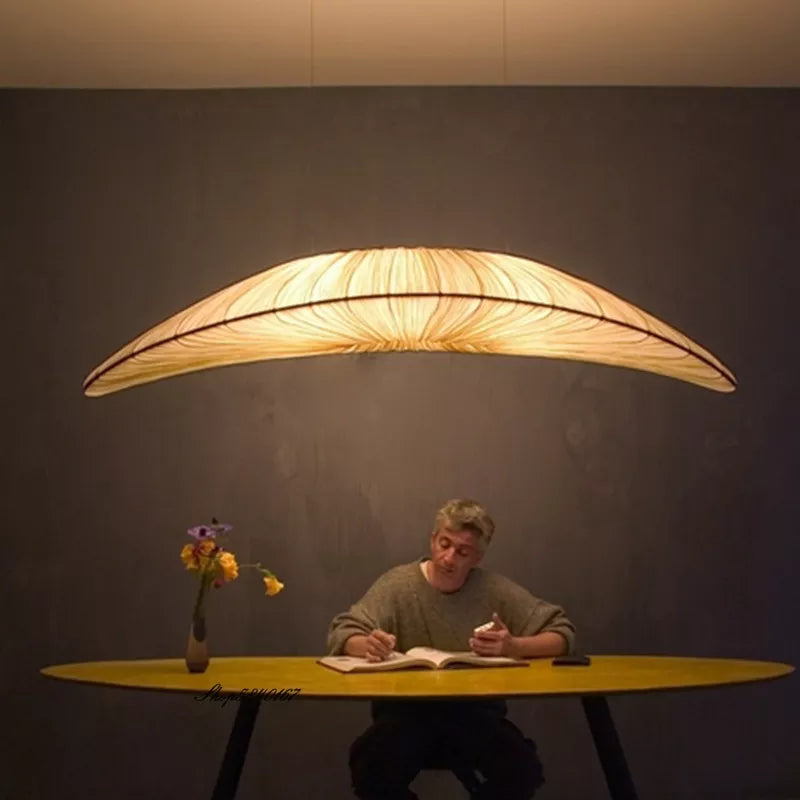 Lámpara colgante LED moderna para sala de estar, estilo náutico, iluminación blanca.