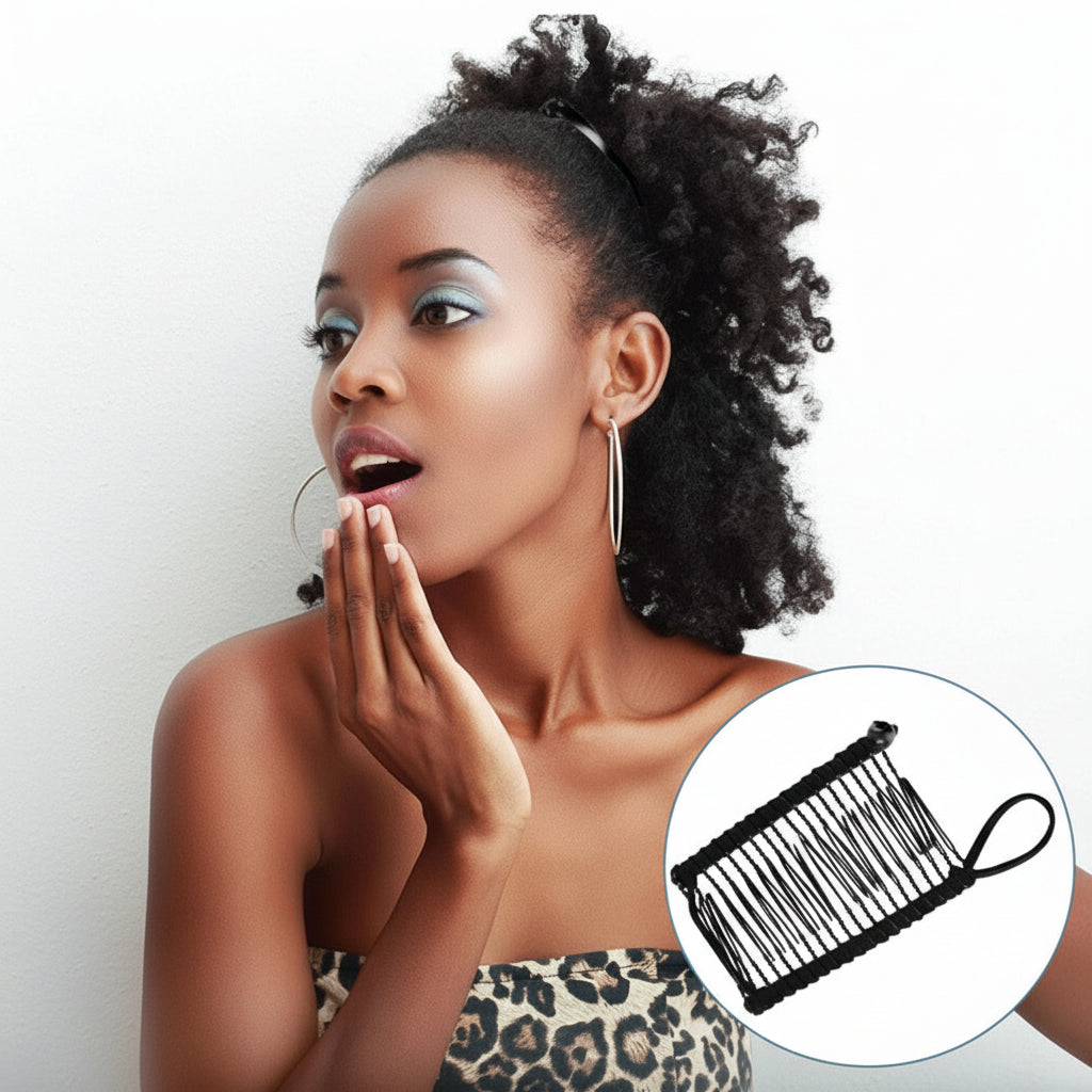 Pinza de pelo estilo vintage, perfecta para cabello grueso, accesorio capilar fuerte y de moda retro.