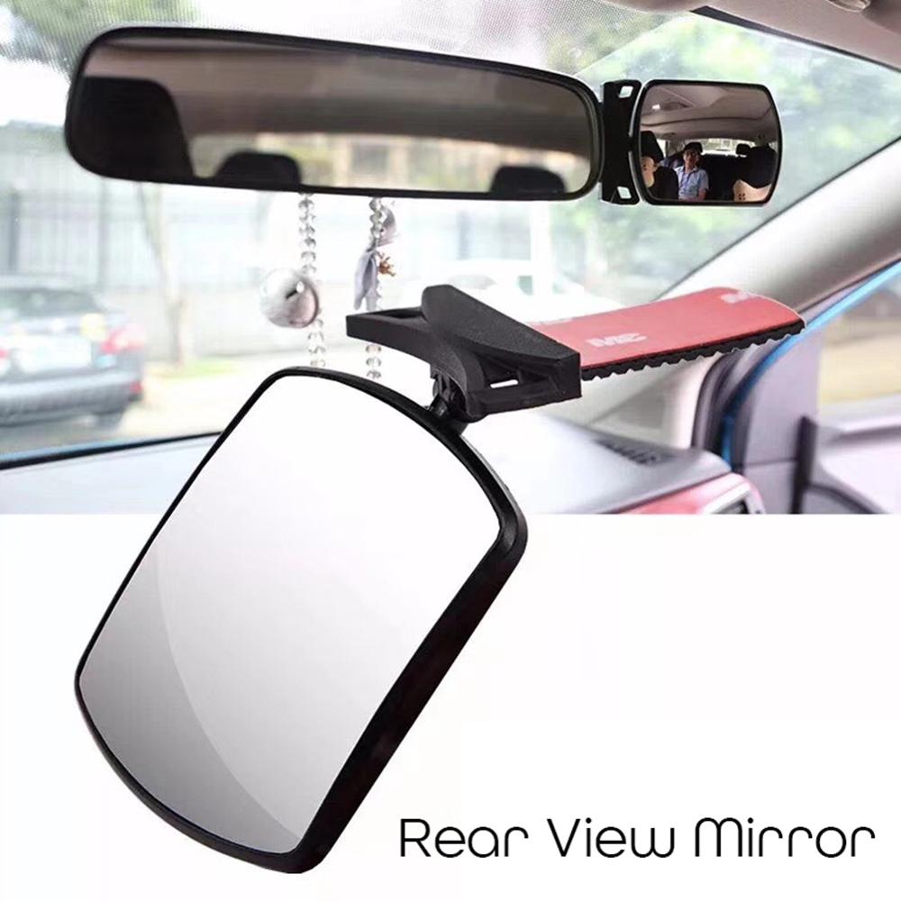 Espejo de seguridad para coche, monitor de bebés en asiento trasero. Visión clara para conducir seguro y cuidado infantil.