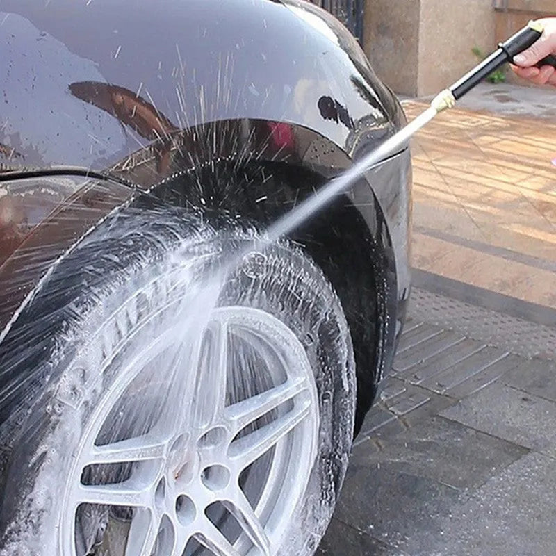 Pistola de agua con chorro ajustable para limpieza de coches y jardines. Herramienta portátil.