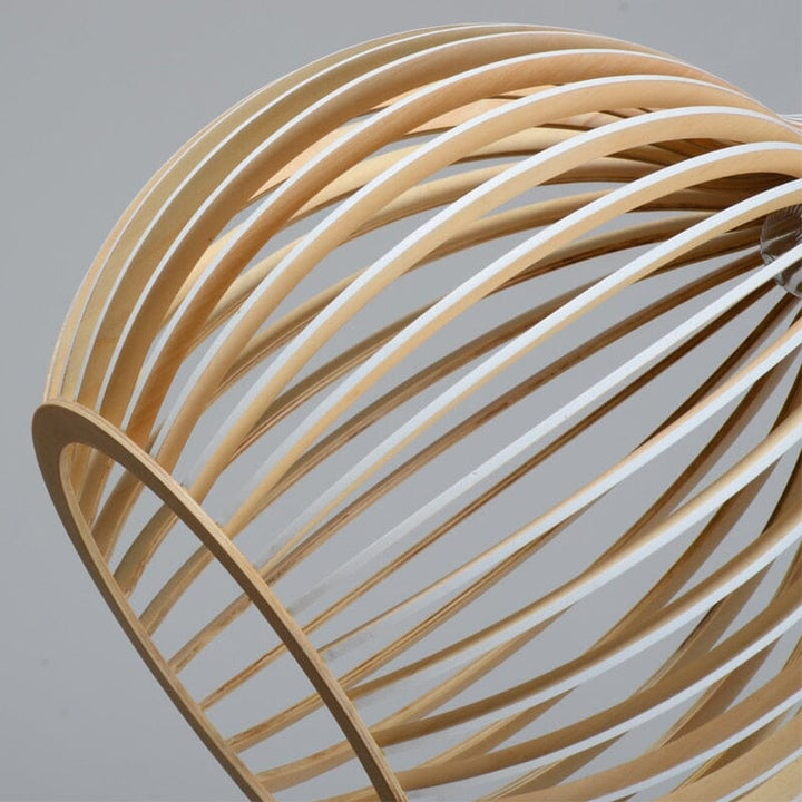 Lámpara colgante de madera ajustable, rústica moderna, ilumina tu espacio con estilo.