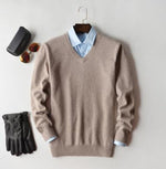 Beige - Cuello en V