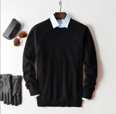 Moda hombre: suéter azul royal con cuello en V. Confort duradero, perfecto para otoño e invierno.