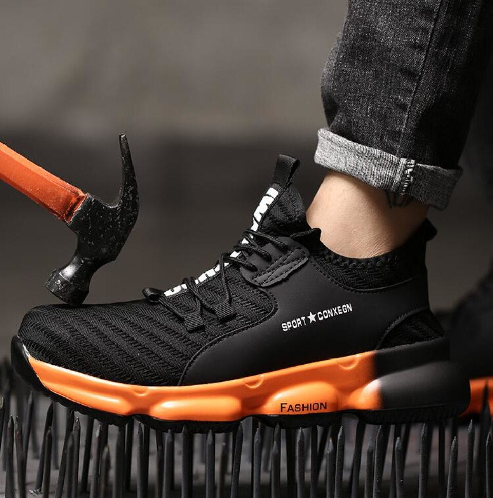 Zapatillas de protección extrema para hombres, calzado de seguridad para industria y entornos laborales.