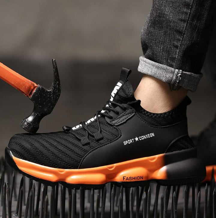 Zapatillas de protección extrema para hombres, calzado de seguridad para industria y entornos laborales.