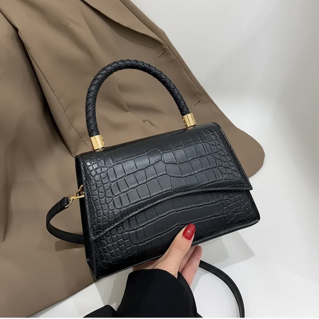 Bolso bandolera mujer elegante negro, perfecto para uso diario y ocasiones casuales.
