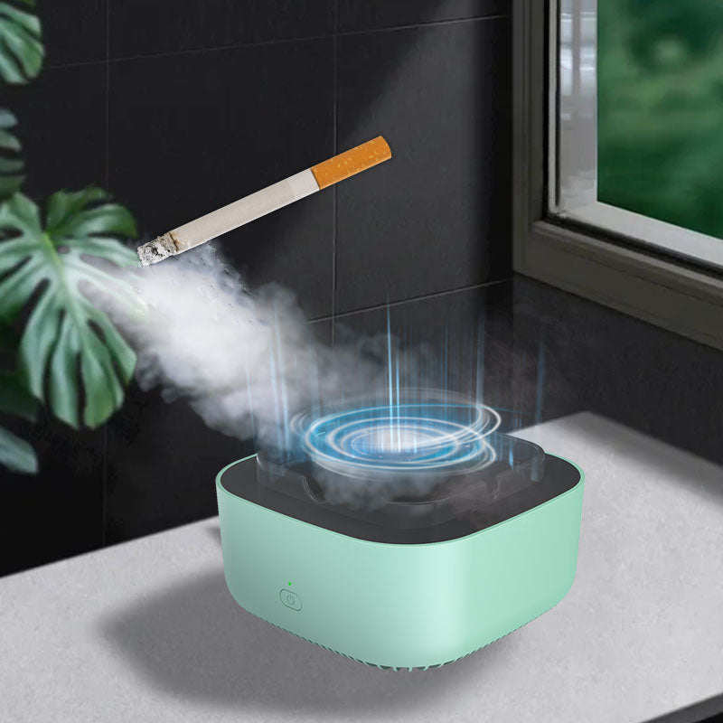 Cenicero purificador para fumadores, ideal para hogar y oficina, con aire fresco garantizado.