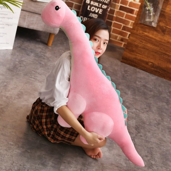 Peluche grande Diplodocus suave y tierno para niños. Juguete de dinosaurio infantil abrazable, perfecto.