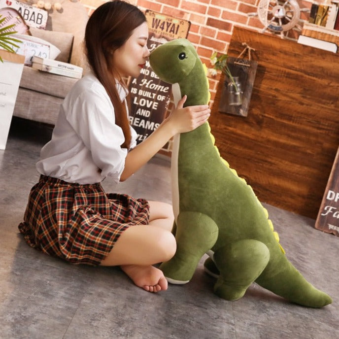 Animal de peluche gigante: Diplodocus suave para niños, juguete de dinosaurio abrazable, ideal para dormitorio.
