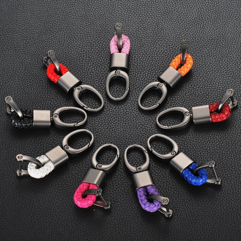 Llavero elegante y trenzado para llaves de coche, un regalo perfecto con estilo único.