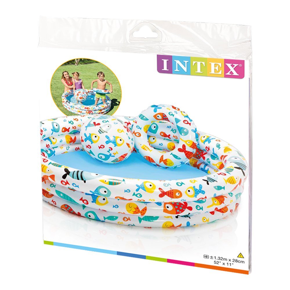 Dos piscinas inflables compactas para niños, perfectas para juegos de agua, playa, patio o terraza en verano.