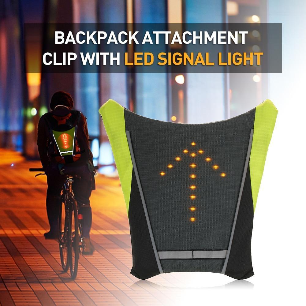 Chaleco LED impermeable de alta visibilidad para ciclistas, corredores y uso exterior seguro.