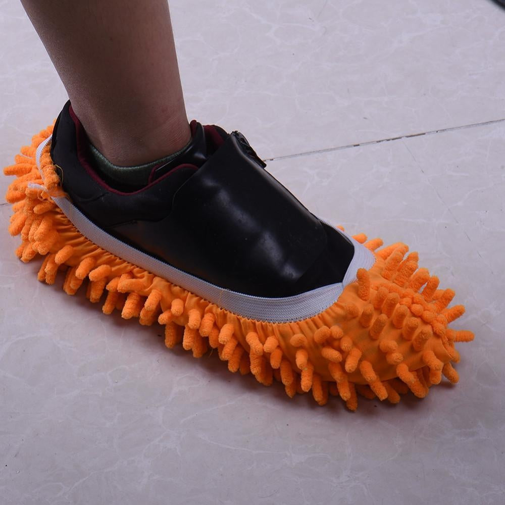 Zapatillas de limpieza unisex de microfibra, ideales para pulir y abrillantar suelos de manera eficiente.