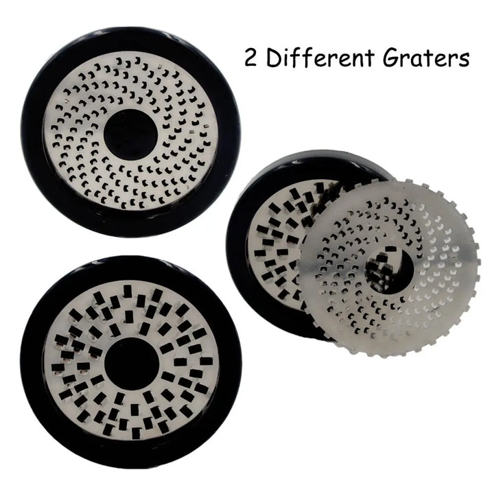 Utensilio de cocina rallador de acero inoxidable, ideal para quesos, zanahorias y otros alimentos.