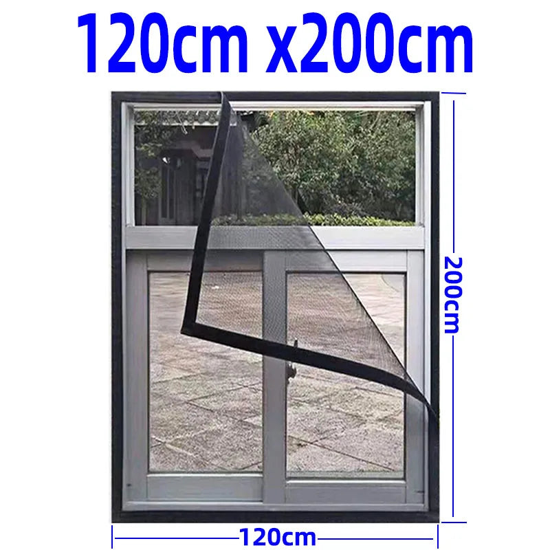 Mosquitera DIY para ventana. Fácil de cortar y montar con velcro, protección antimosquitos a medida.