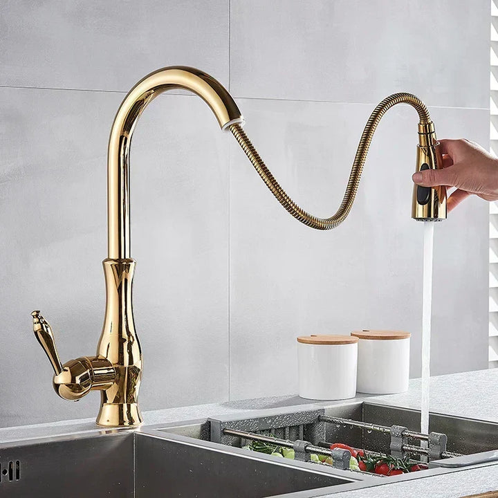 Grifo de cocina extensible para lavado cómodo, con caño giratorio 360 grados en tu fregadero.