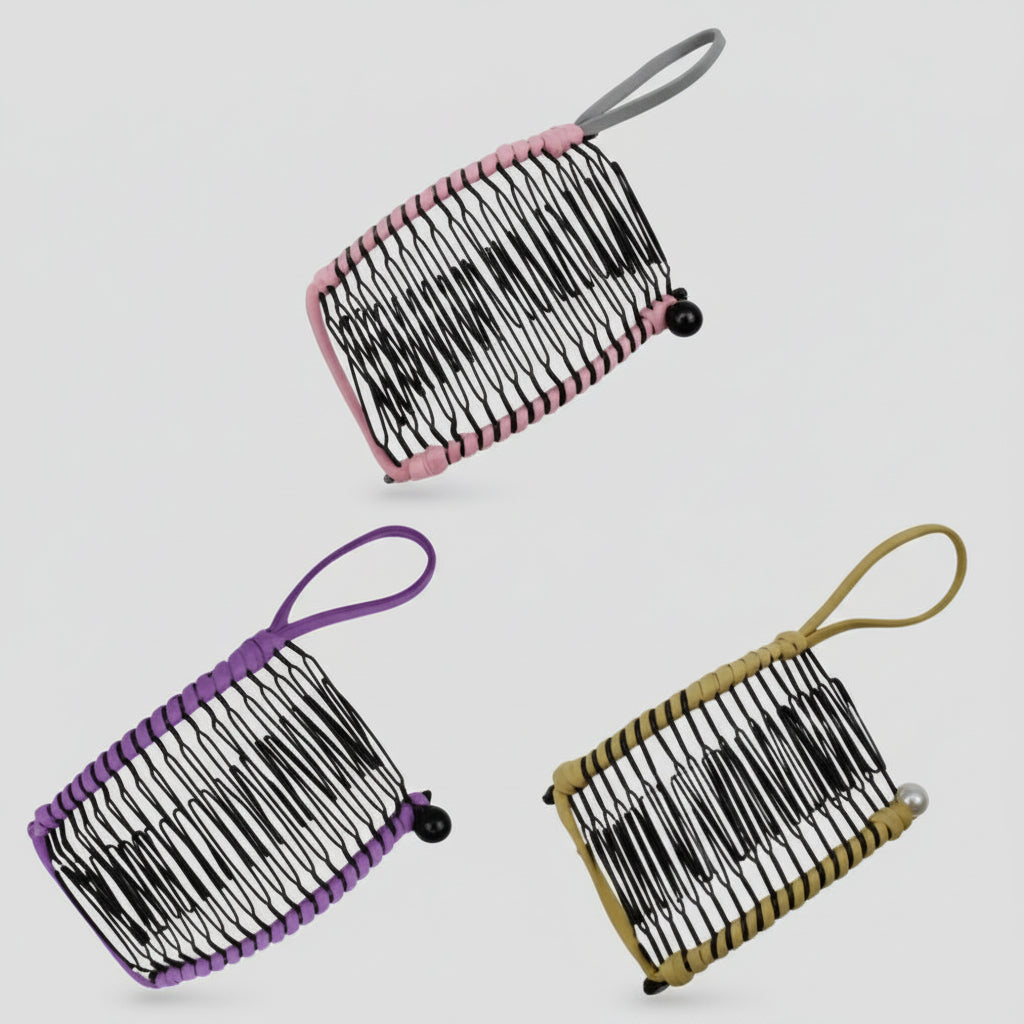 Clip de pelo retro, pinza fuerte para cabello grueso de mujer. Peinado elegante y moda capilar vintage.