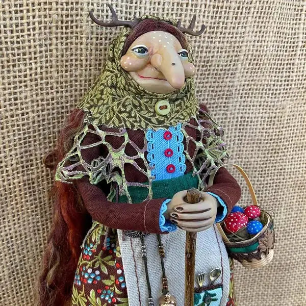Colgante de bruja de cocina, decoración del hogar que atrae suerte y ofrece protección.