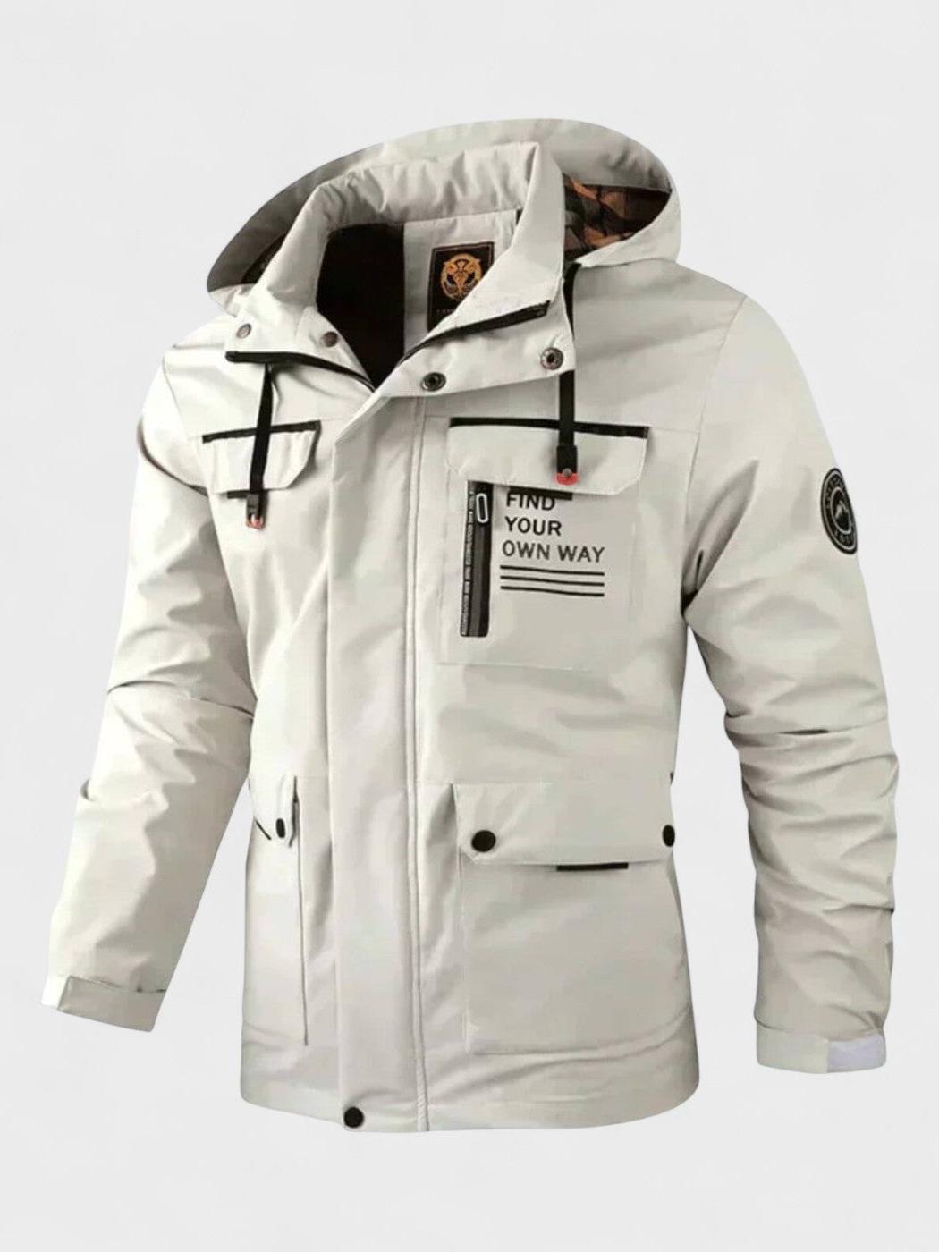 Chaqueta de invierno acolchada para hombre con capucha, ideal para el frío y la moda invernal.