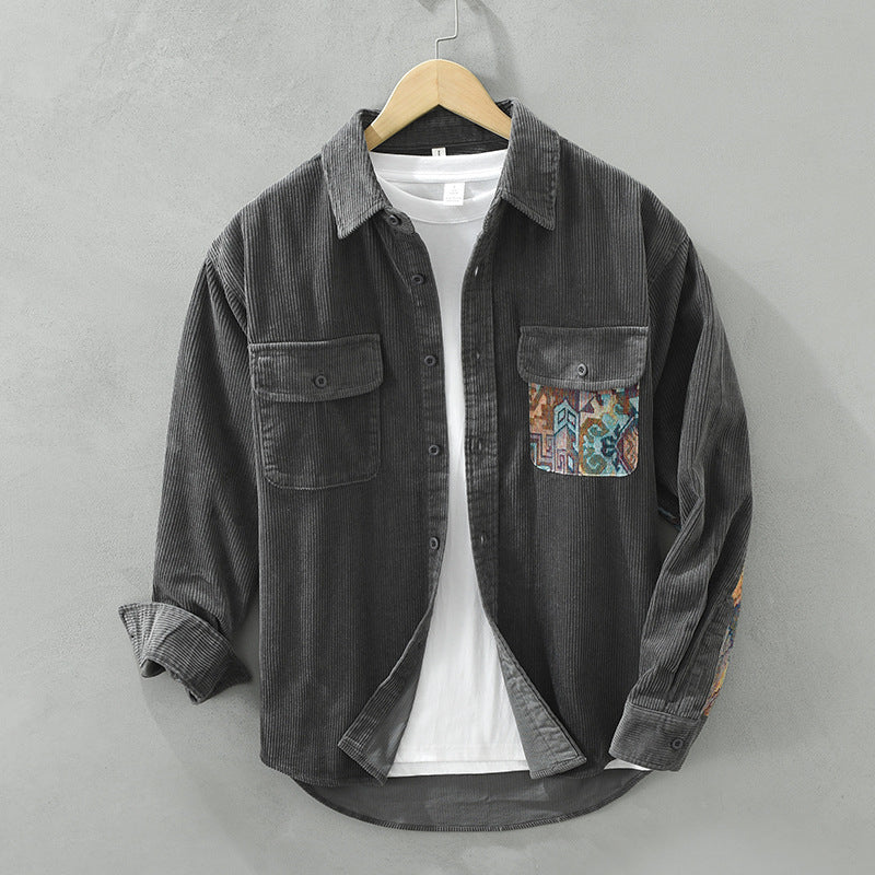 Ropa de hombre: Camisa casual de manga larga, cómoda y versátil. Perfecta para el estilo diario o reuniones informales.