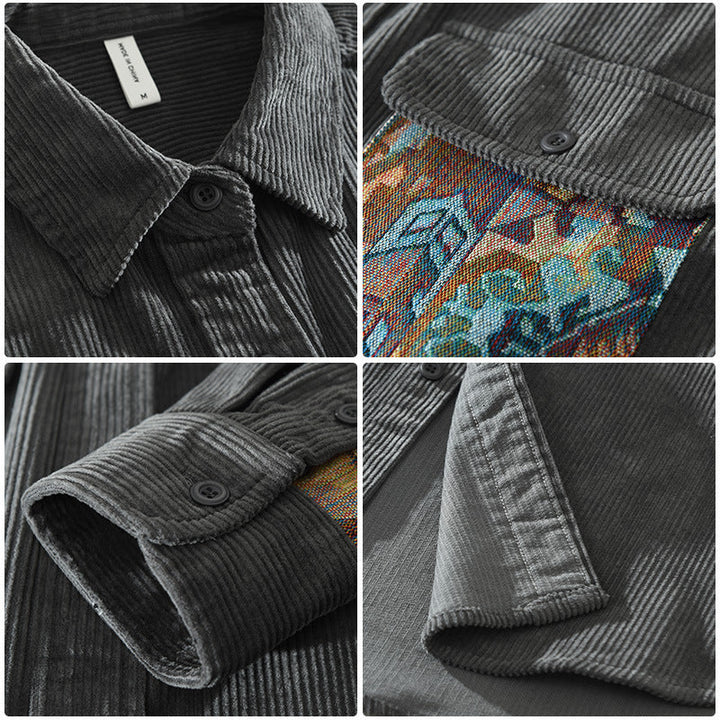 Camisa de hombre con botones y manga larga. Prenda de moda masculina, perfecta para un look casual o de vestir.