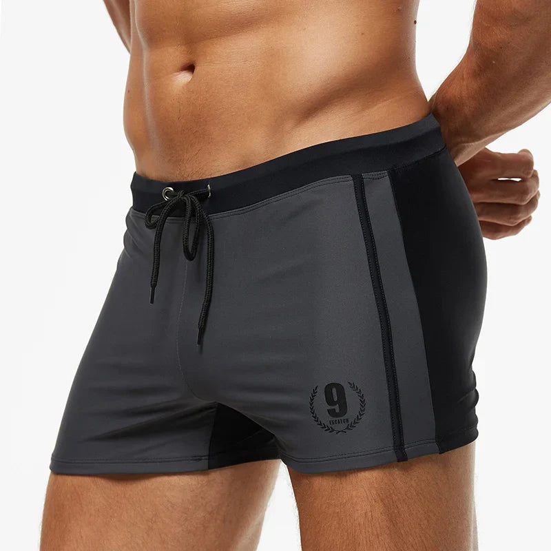 Calzoneta hombre secado rápido y ajustable, para playa, piscina y deportes acuáticos. Estilo bóxer.