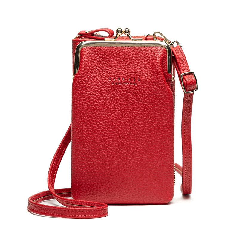 Bolso bandolera pequeño y funcional para móvil de mujer, con correa ajustable, ideal para salidas y viajes.