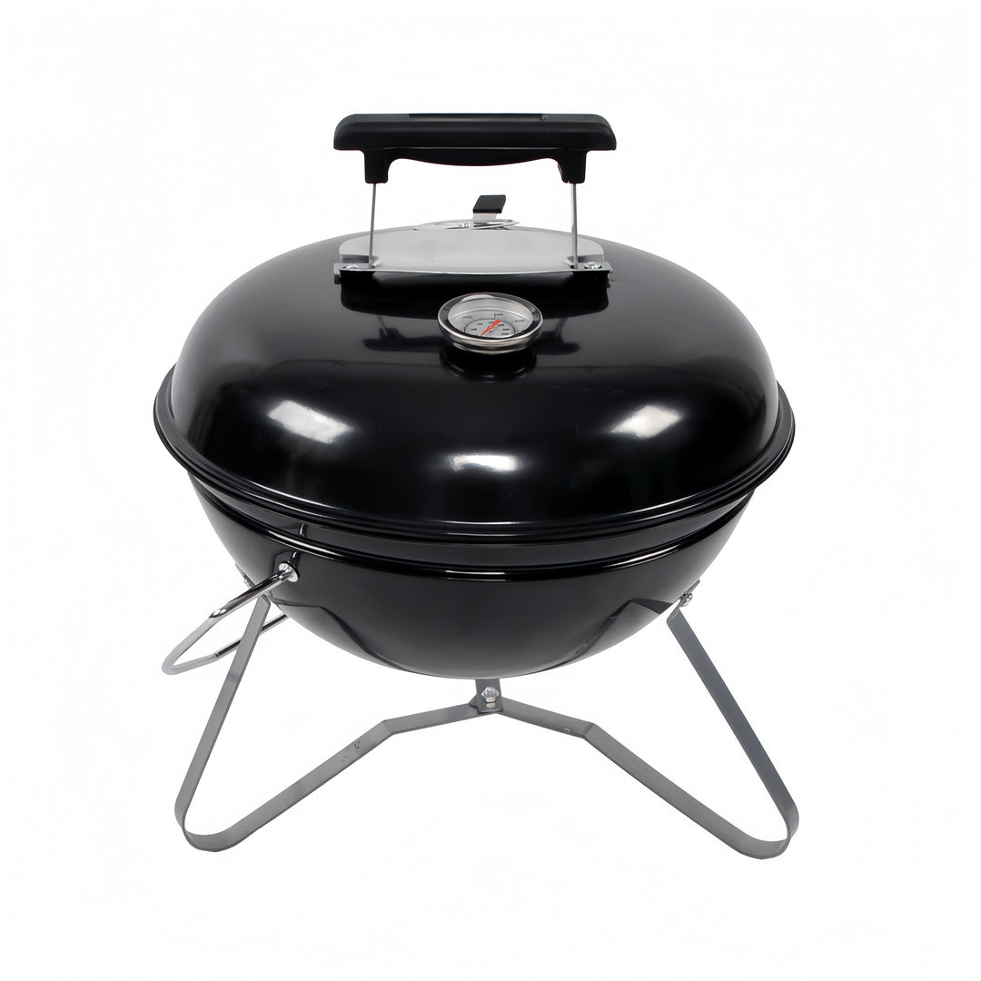 Parrilla de carbón compacta, fácil de montar y desmontar.