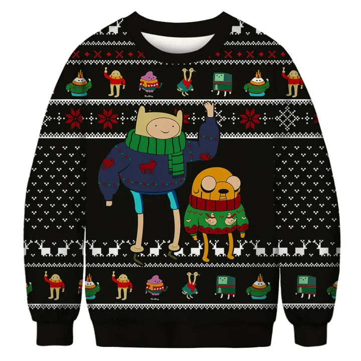 Ropa de invierno: jersey navideño unisex de manga larga para fiestas, celebraciones y eventos casuales festivos.